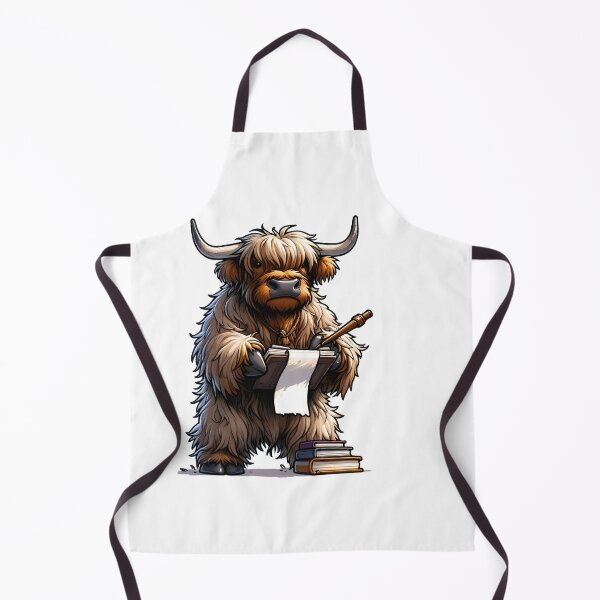 Item preview, Librarian Highland Cow designed and sold by Truck Stop One.