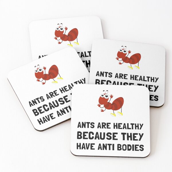 Item preview, Ants Healthy Anti Bodies Joke Cartoon designed and sold by TheBestStore.