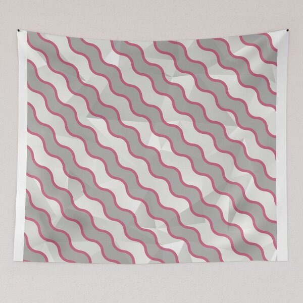 Item preview, Red and Grey Wave Design - Colorful Abstract Pattern designed and sold by HausKatz.