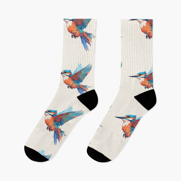 Item preview, Geometric flying kingfisher designed and sold by etherElric.