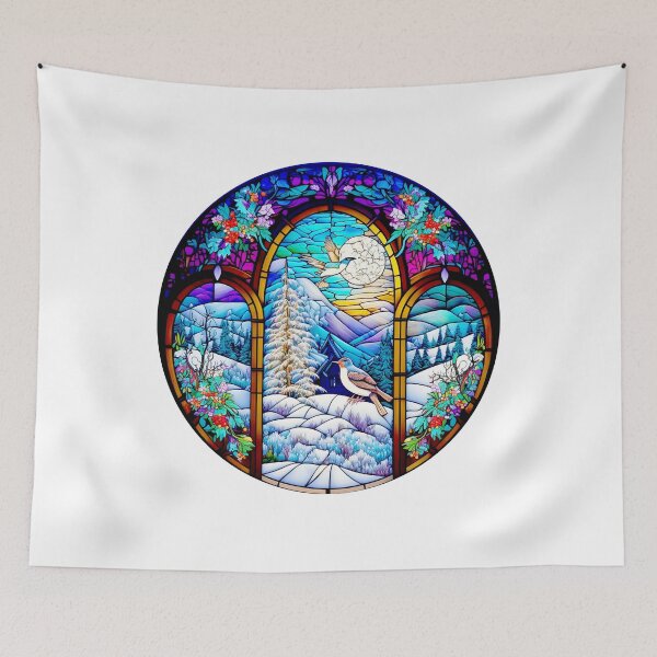 Item preview, Stained Glass Christmas Windows designed and sold by witch-night.