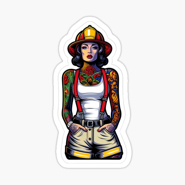 Item preview, Pinup Firewoman designed and sold by PinUpPizzazz.