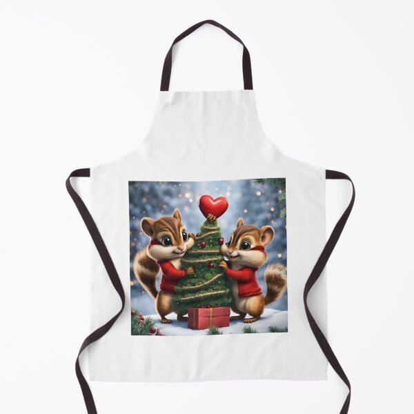 Item preview, chipmunks trimming a Christmas tree designed and sold by seahorse crossing.