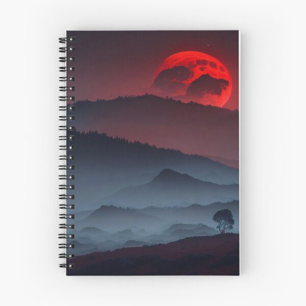Item preview, Mysterious illumination of the red moon landscape designed and sold by M-Y-A-R-T-.