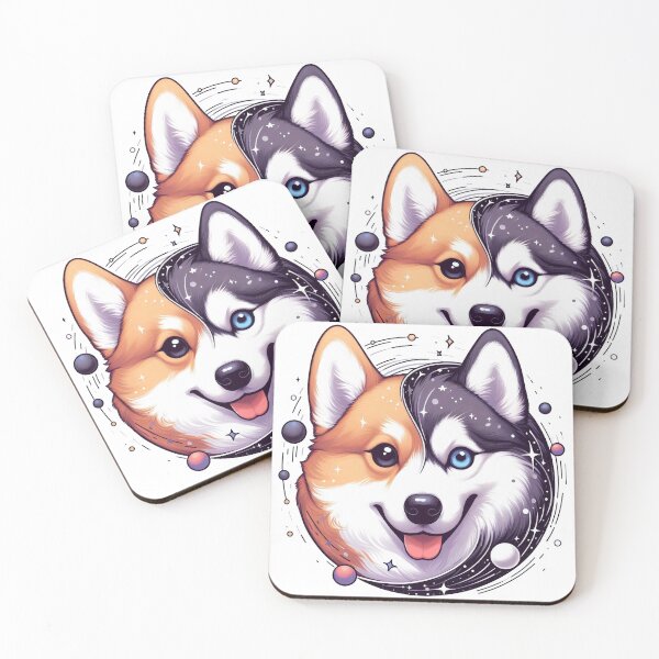 Item preview, Corgi And Husky On Space Yin And Yang designed and sold by UnrealQuake.