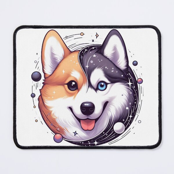 Item preview, Corgi And Husky On Space Yin And Yang designed and sold by UnrealQuake.