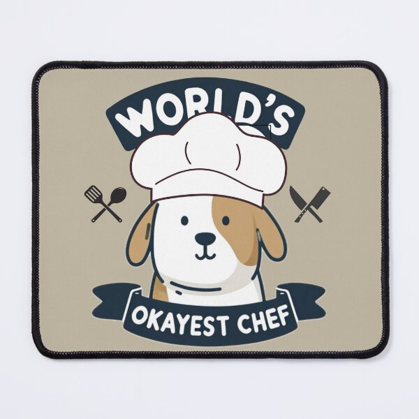 Item preview, World's Okayest Chef, Dog Chef designed and sold by Chaput Store.