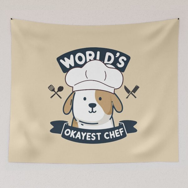 Item preview, World's Okayest Chef, Dog Chef designed and sold by Chaput Store.