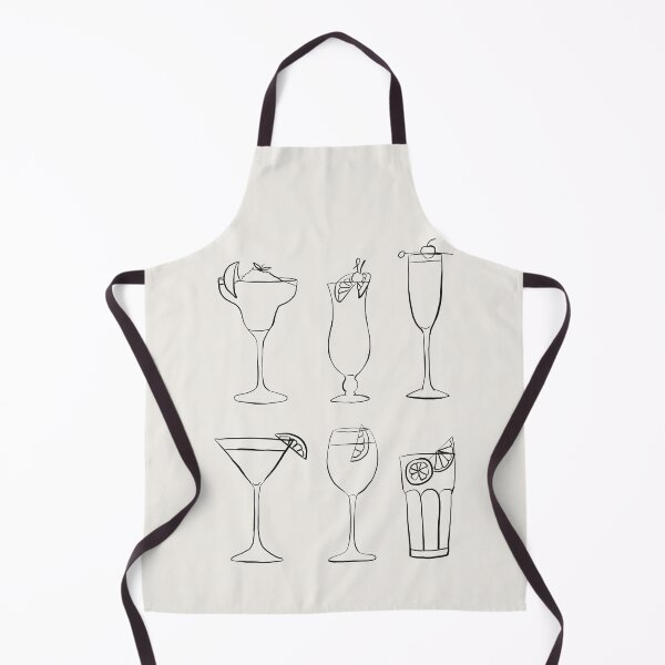 Item preview, Illustration in lines of drinks. Minimalist painting of glasses designed and sold by AlarconStudio.
