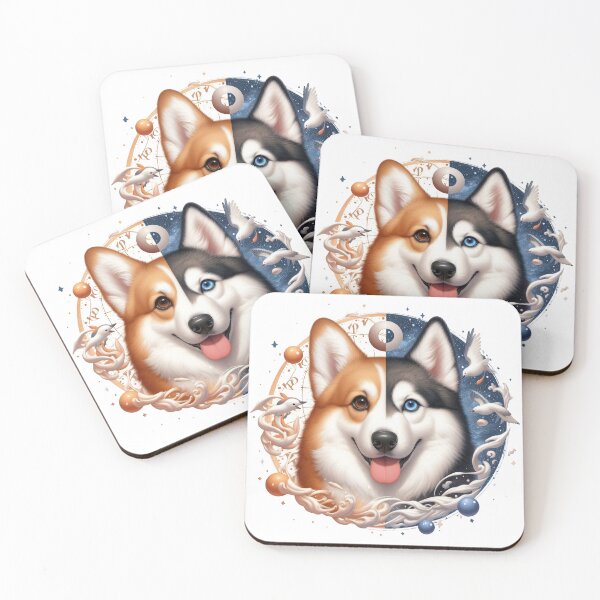 Item preview, Corgi And Husky On Space Yin And Yang designed and sold by UnrealQuake.