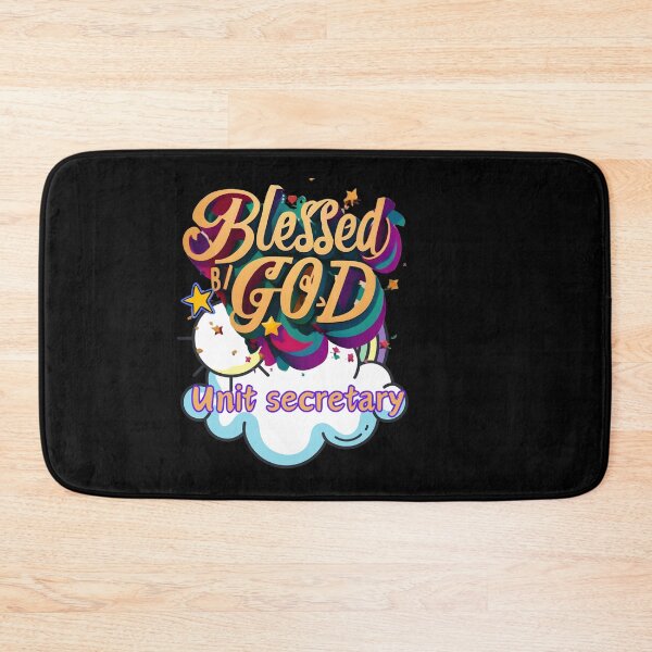 Item preview, BLESSED BY GOD UNIT SECRETARY designed and sold by carlos crane.