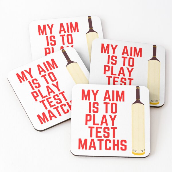 Item preview, My aim is to play test matches - Cricket Quotes designed and sold by GeekySoles.