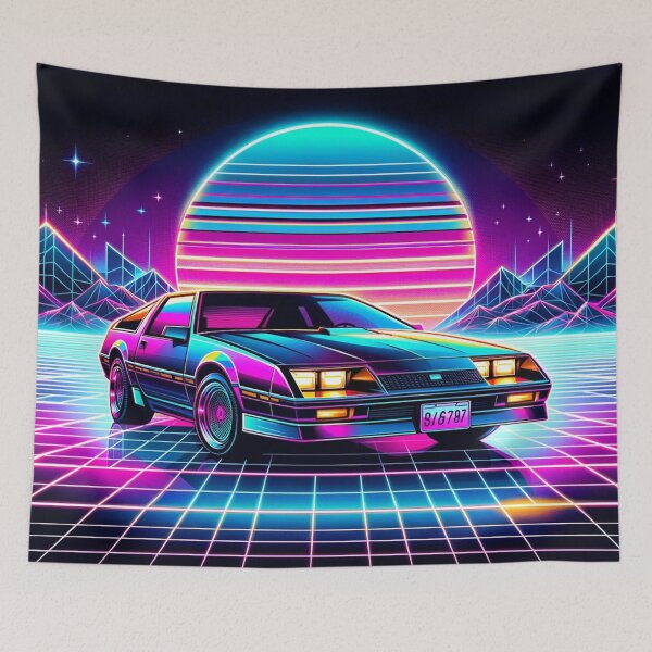 Item preview, Coche deportivo Synthwave de los 80 designed and sold by Zestpond.