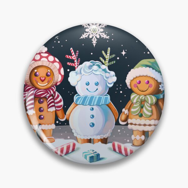 Item preview, Merry Christmas ! Gingerbread Snowy Friends designed and sold by Savi Singh.
