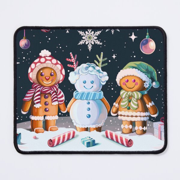 Item preview, Merry Christmas ! Gingerbread Snowy Friends designed and sold by Savi Singh.
