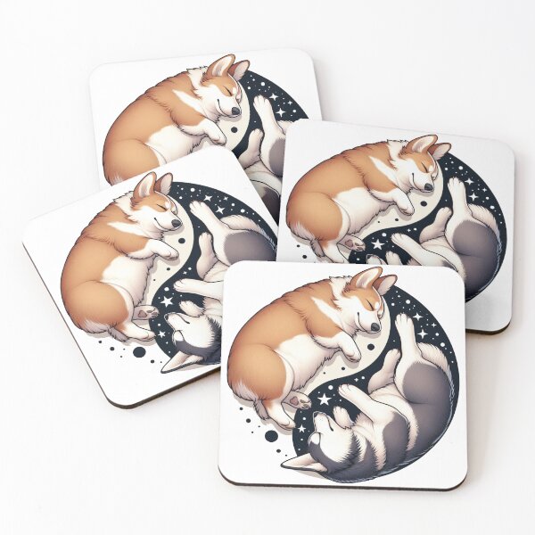 Item preview, Corgi And Husky On Space Yin And Yang designed and sold by UnrealQuake.