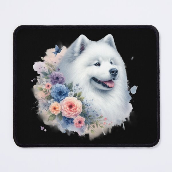 Item preview, colorful samoyed dog designed and sold by Animalia-.