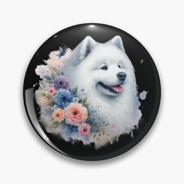 Item preview, colorful samoyed dog designed and sold by Animalia-.