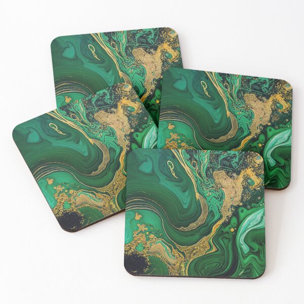 Item preview, Green and Gold Marble Wall Art designed and sold by pauloss.