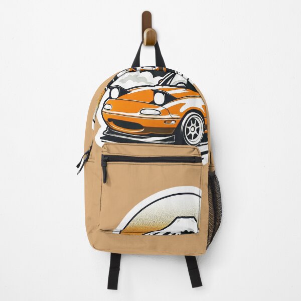 Item preview, Orange Miata NA 10 in front of a mountain  designed and sold by mugooooo.