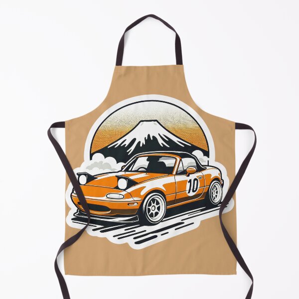 Item preview, Orange Miata NA 10 in front of a mountain  designed and sold by mugooooo.