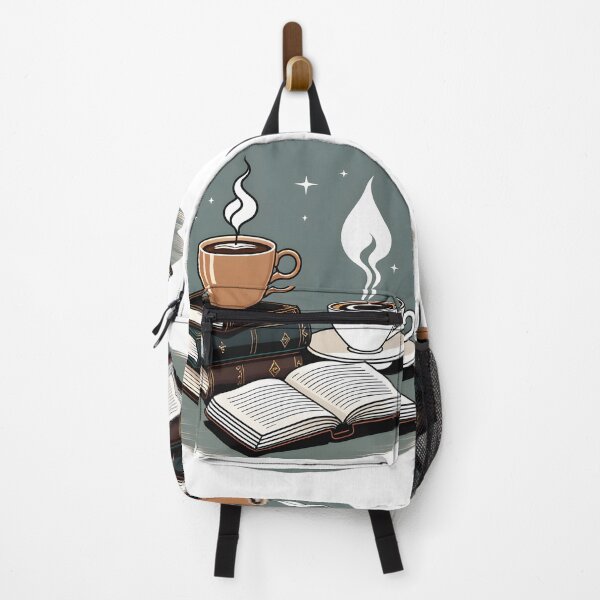 Item preview, cup of coffee & books designed and sold by CaffeineDose.