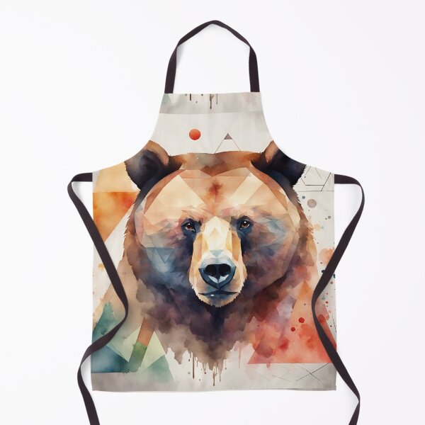 Item preview, Colorful bear head in watercolor graphics designed and sold by kreativeadern.