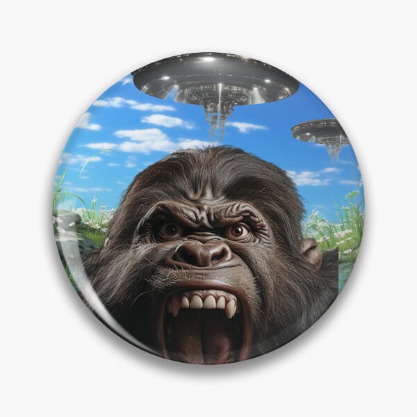 Item preview, Gorilla Selfie with UFOs designed and sold by Master-Print.