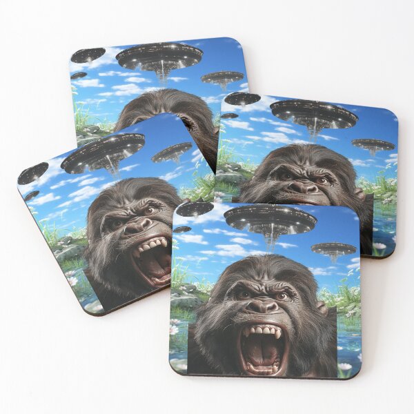 Item preview, Gorilla Selfie with UFOs designed and sold by Master-Print.
