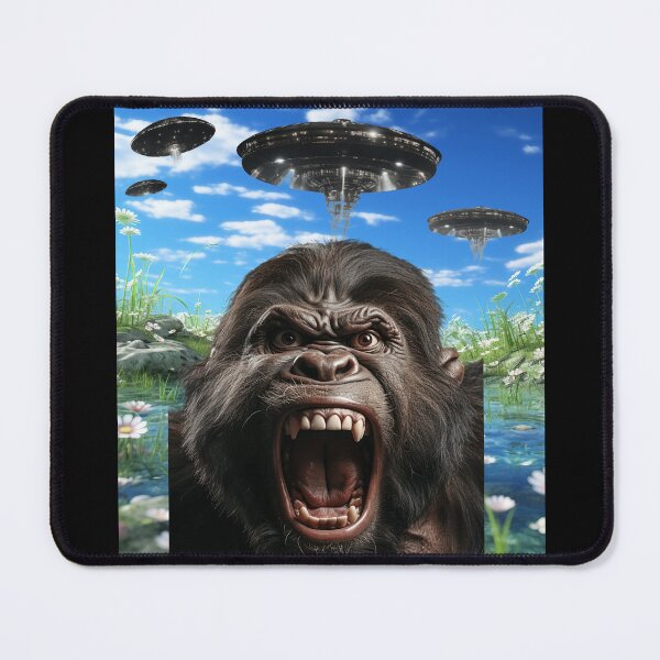 Item preview, Gorilla Selfie with UFOs designed and sold by Master-Print.