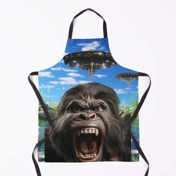Item preview, Gorilla Selfie with UFOs designed and sold by Master-Print.