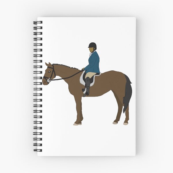 Item preview, Hanoverian Horse and Rider Blue Bay Horse  designed and sold by Abby Art Studio.
