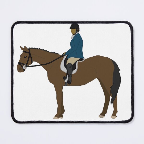 Item preview, Hanoverian Horse and Rider Blue Bay Horse  designed and sold by Abby Art Studio.
