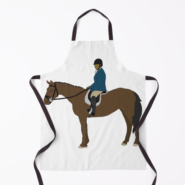 Item preview, Hanoverian Horse and Rider Blue Bay Horse  designed and sold by Abby Art Studio.