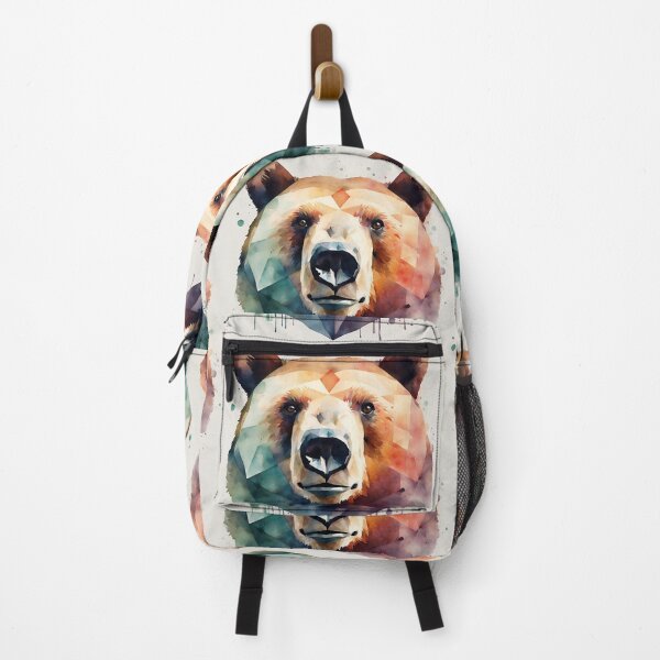 Item preview, Strict bear head in watercolor graphics designed and sold by kreativeadern.