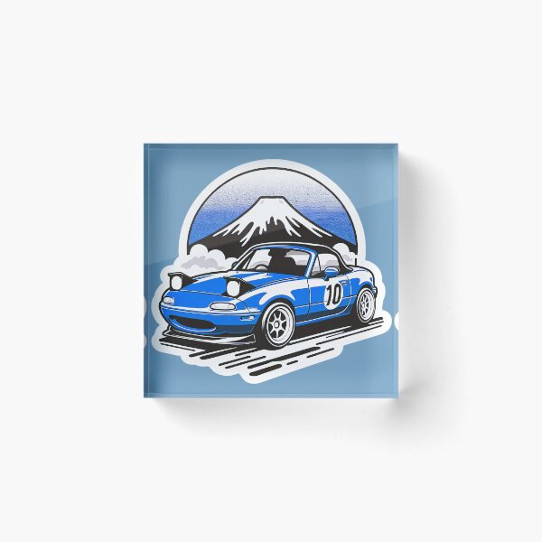 Item preview, Blue Miata NA 10 in front of a mountain  designed and sold by mugooooo.