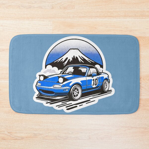 Item preview, Blue Miata NA 10 in front of a mountain  designed and sold by mugooooo.