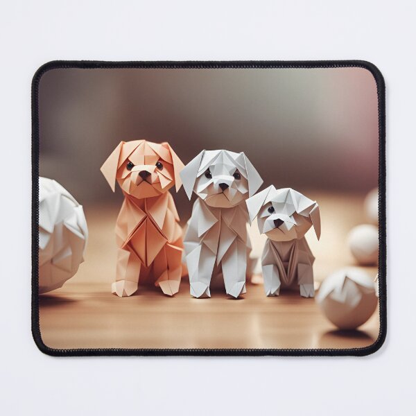 Item preview, Origami Art - Pawsitively Adorable Trio: Three Cute Puppies Stealing Hearts! designed and sold by ArtfulFolds.
