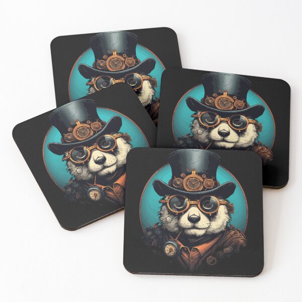 Item preview, Steampunk Panda with Aviator goggles designed and sold by EternalDelight1.