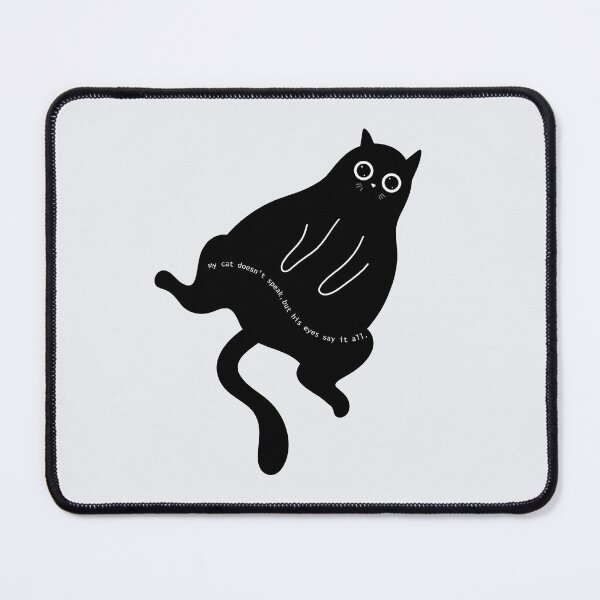Item preview, My cat doesn't speak, but his eyes say it all | In English | Black cat designed and sold by brynatshop.