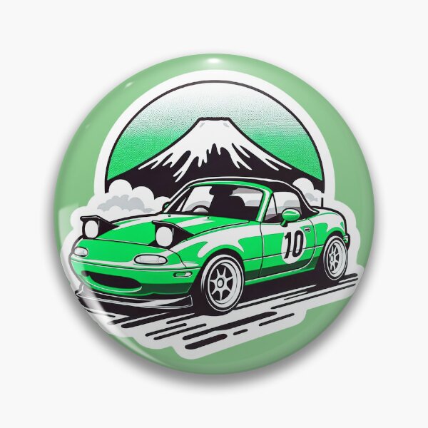Item preview, Green Miata NA 10 in front of a mountain  designed and sold by mugooooo.