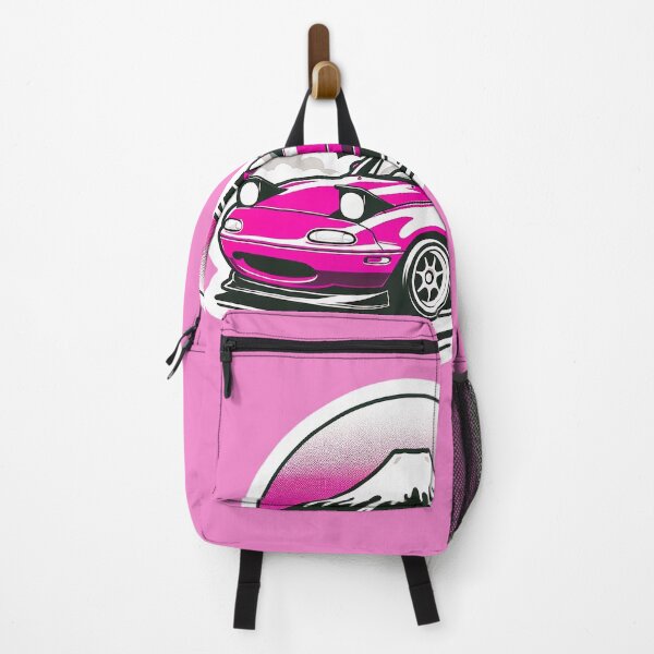 Item preview, Pink Miata NA 10 in front of a mountain  designed and sold by mugooooo.