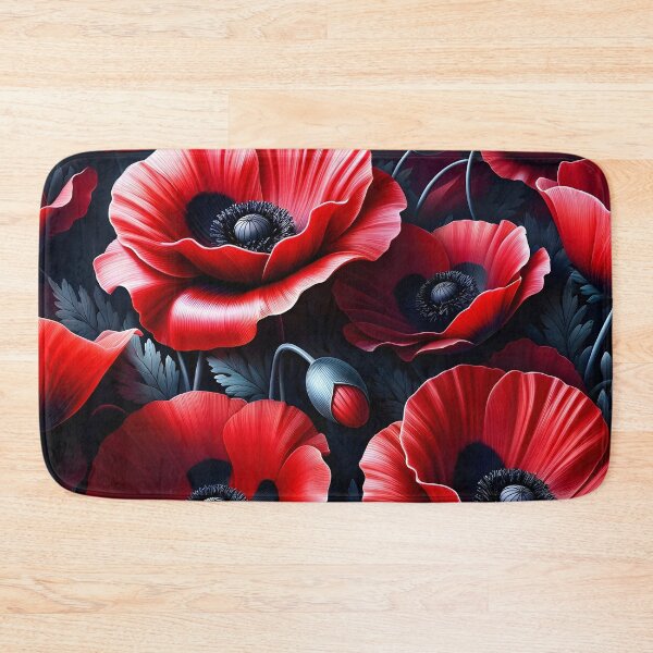 Item preview, Vivid 3D Poppy Field: Seamless Floral Elegance designed and sold by KNAA.