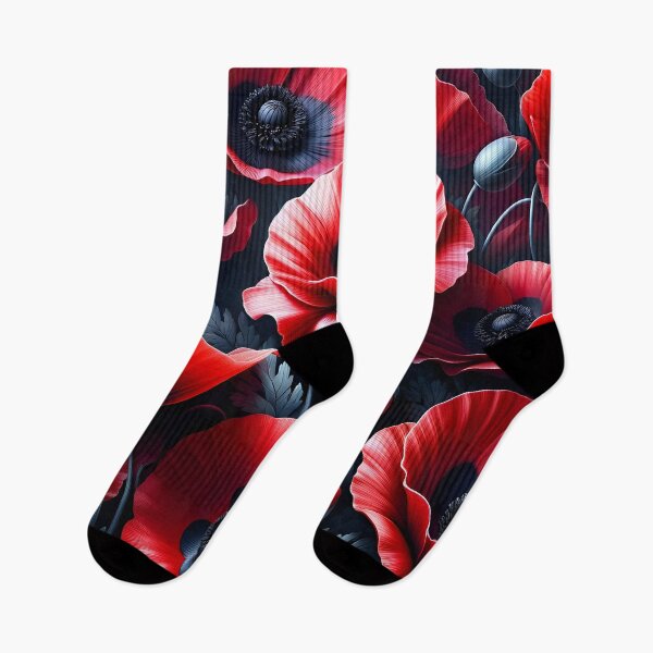 Item preview, Vivid 3D Poppy Field: Seamless Floral Elegance designed and sold by KNAA.