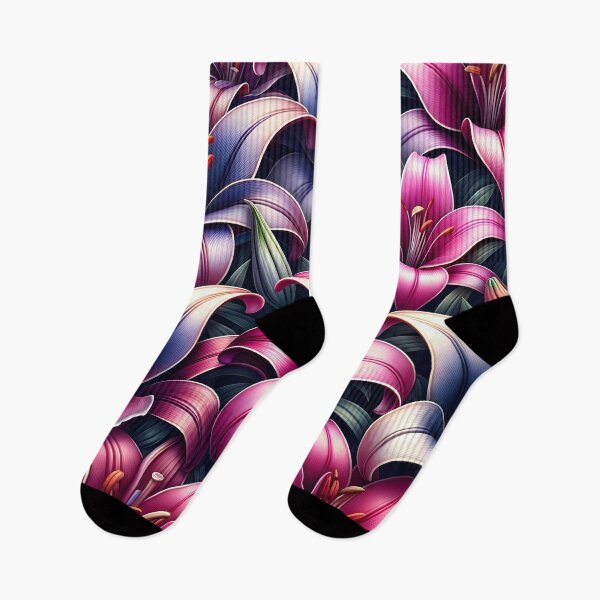 Item preview, Elegant 3D Lily Blossoms: Seamless Floral Pattern designed and sold by KNAA.