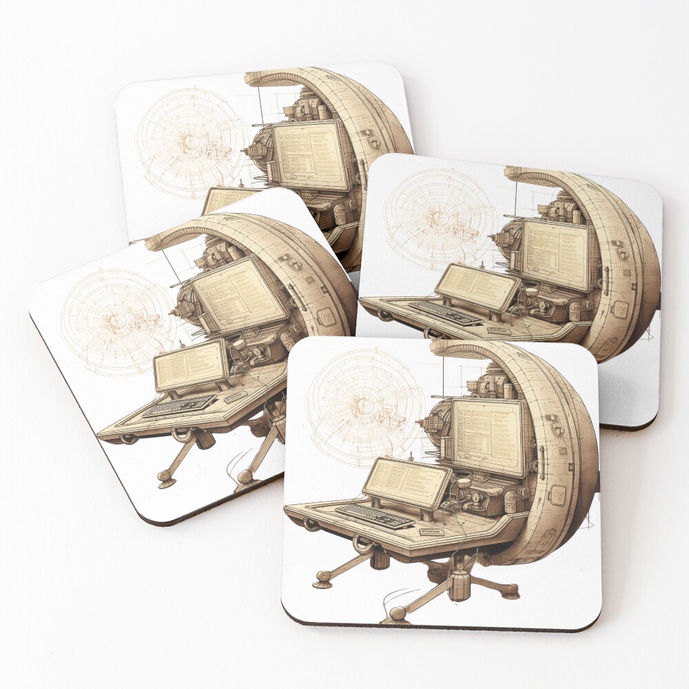 Item preview, Coasters (Set of 4) designed and sold by RetroFutureee.