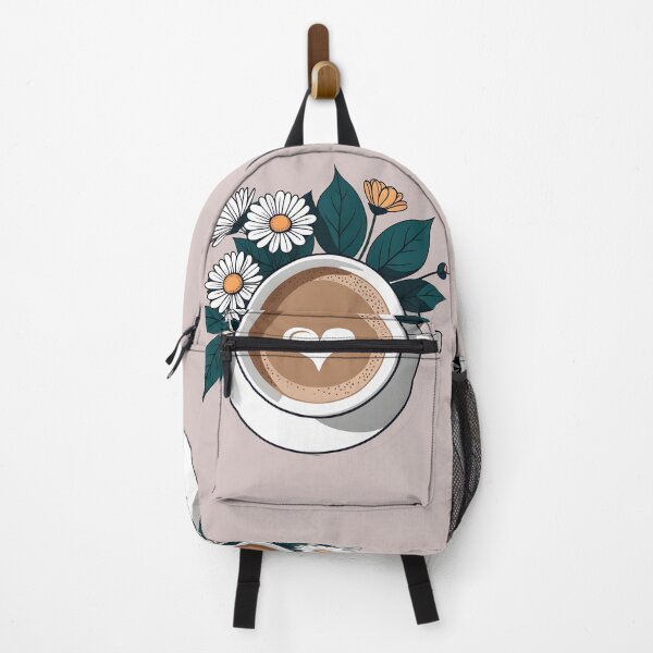 Item preview, cup of coffee, flowers & Love designed and sold by CaffeineDose.