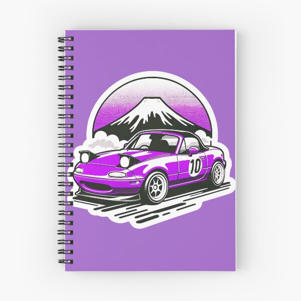 Item preview, Purple Miata NA 10 in front of a mountain  designed and sold by mugooooo.