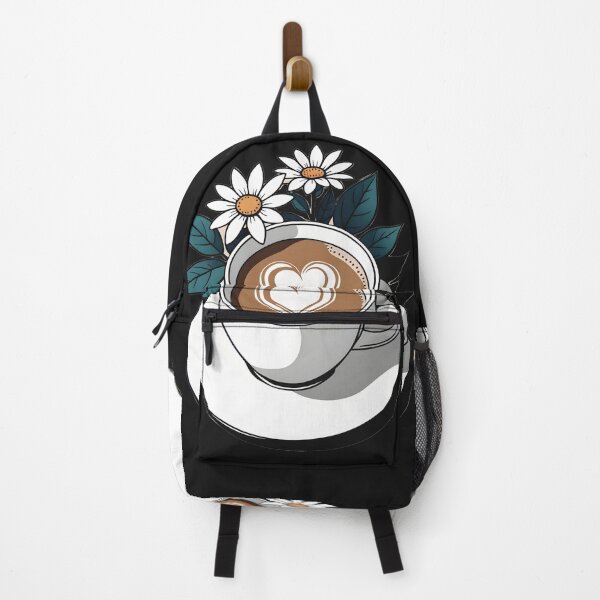 Item preview, cup of coffee & flowers designed and sold by CaffeineDose.