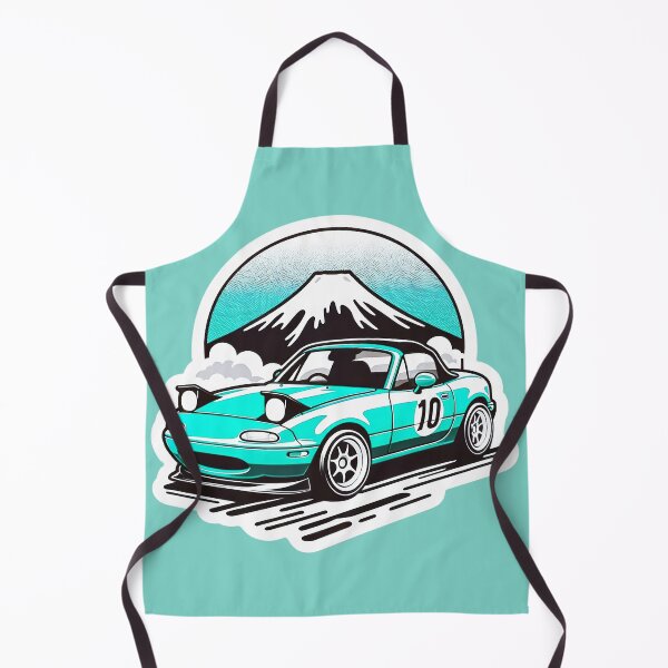 Item preview, Turquoise Miata NA 10 in front of a mountain designed and sold by mugooooo.